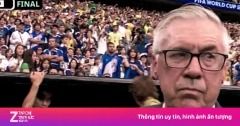 Ánh mắt lạnh như băng của HLV Ancelotti gây bão mạng khi Brazil ngược dòng