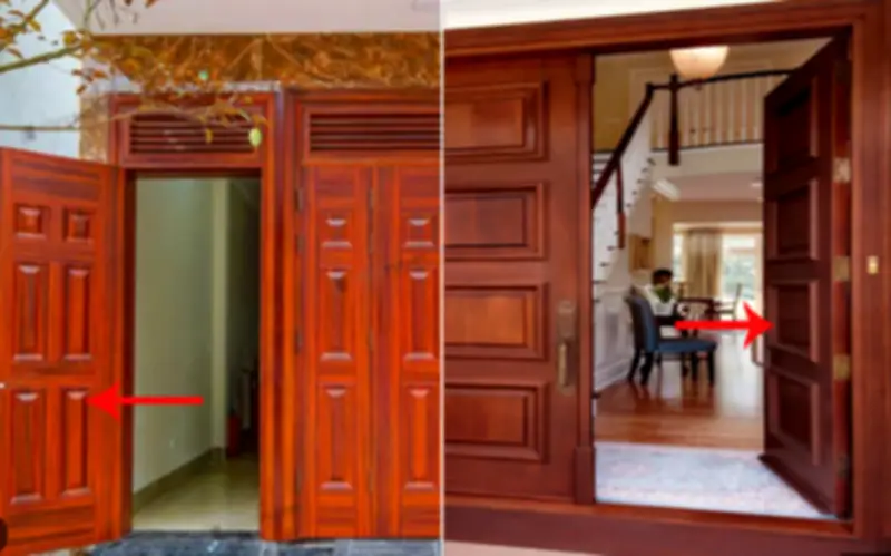 Nên thiết kế cửa chính mở ra hay mở vào để rước tài lộc?