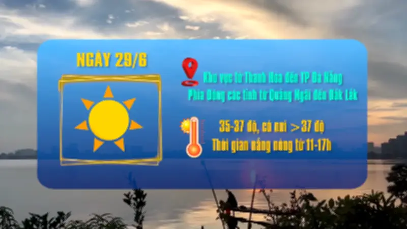 Nắng nóng diện rộng ở Trung Bộ kết thúc từ ngày 17/4