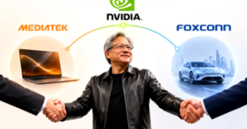 NVIDIA mở rộng sang xe thông minh và laptop AI cao cấp qua hợp tác với Foxconn và MediaTek