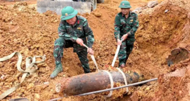 Đảo Móng xây trường tiểu học phát hiện quả bom 250kg còn nguyên kíp nổ