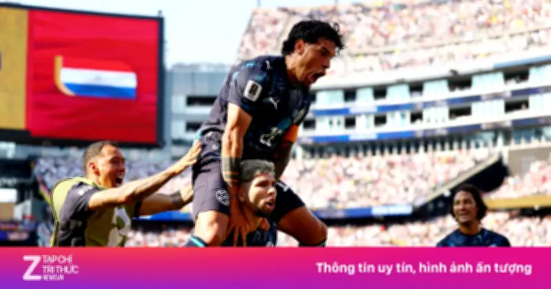 Paraguay mở tỷ số 1-0 trước Đức nhờ pha lập công của Enciso