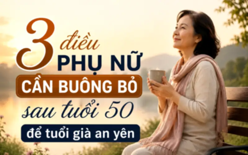 Phụ nữ sau tuổi 50 muốn già an yên hãy học cách buông bỏ 3 điều này