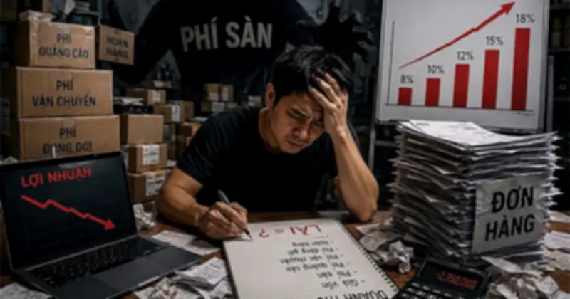 Phí sàn tăng cao, cuộc sàng lọc khốc liệt trên thương mại điện tử