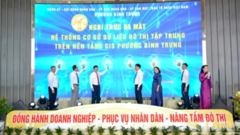 Phường Bình Trưng đưa GIS vào vận hành, khởi động phong trào thi đua mới