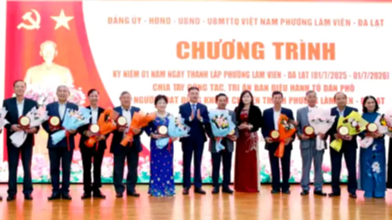 Phường Lâm Viên-Đà Lạt kỷ niệm 1 năm thành lập, ra mắt 17 tổ dân phố mới