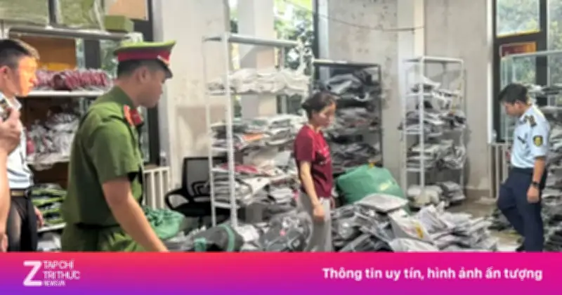 Phát hiện 2.575 sản phẩm quần áo giả mạo thương hiệu tại Hà Nội