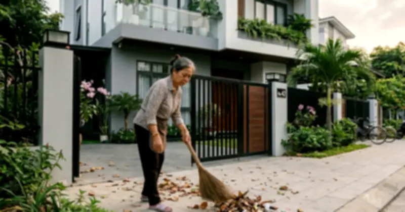 Phát hiện bí mật khi nghỉ ốm 1 tuần, mẹ chồng lặng lẽ quét sân 4 lần/ngày