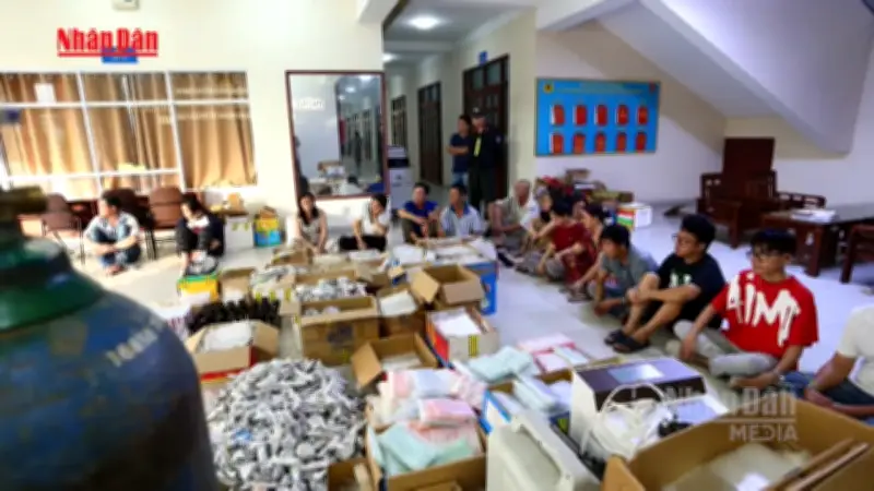 Phát hiện đường dây sản xuất nỏ thủy tinh phục vụ ma túy tại Bình Tân