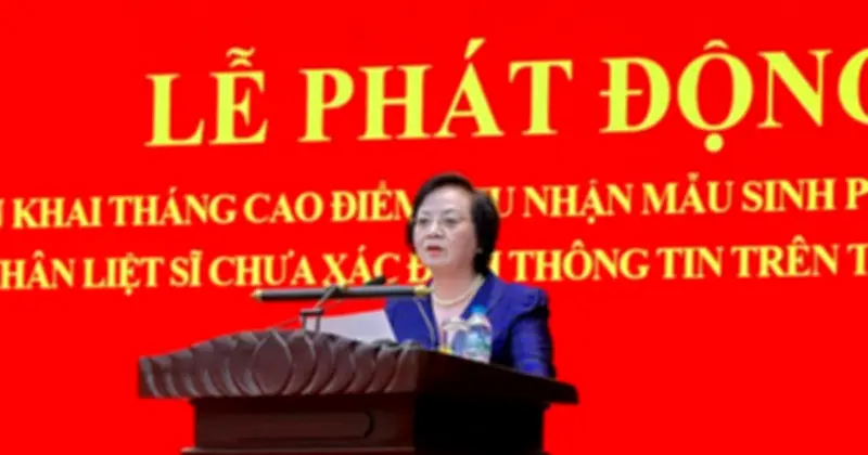 Phát động cao điểm thu nhận ADN thân nhân liệt sĩ trên toàn quốc