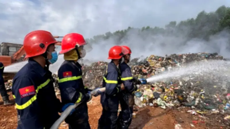Quảng Trị tăng cường phòng cháy chữa cháy tại các bãi rác dân sinh