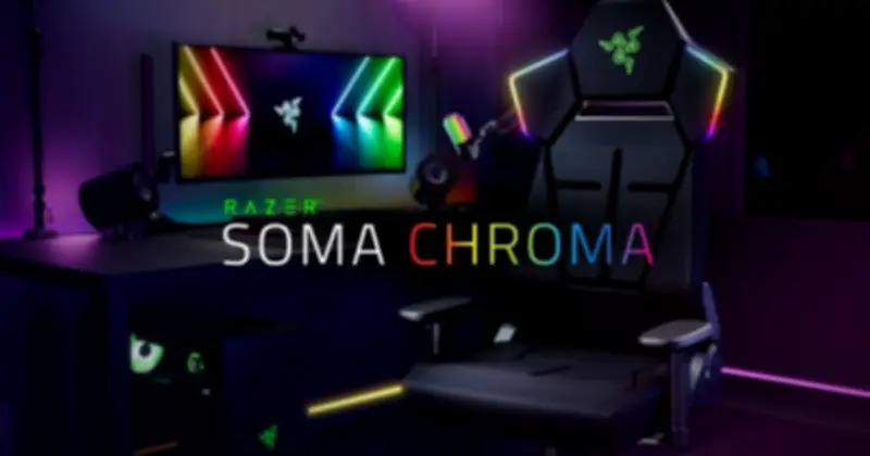Razer Soma Chroma: Ghế gaming không dây với RGB phản hồi game, giá 17,49 triệu