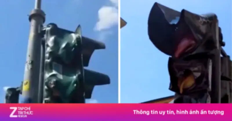 Sự thật đằng sau clip đèn giao thông 'nóng chảy' vì nắng châu Âu