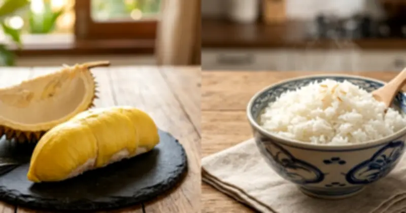 So sánh calo: Một múi sầu riêng lớn tương đương một bát cơm