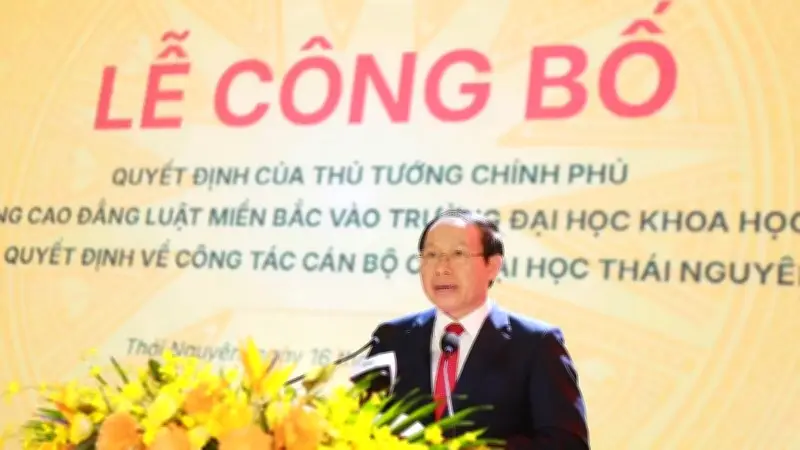 Sáp nhập Trường cao đẳng Luật miền bắc vào Đại học Thái Nguyên