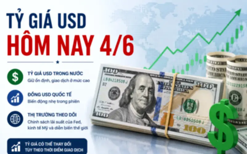 Tỷ giá USD hôm nay 4/6: Đô la Mỹ thị trường tự do phục hồi