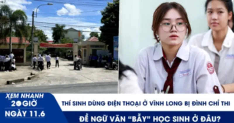 Thí sinh Vĩnh Long bị đình chỉ thi vì mang điện thoại vào phòng thi môn Văn
