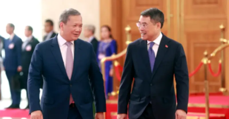 Thủ tướng Lê Minh Hân chủ trì lễ đón Thủ tướng Campuchia Hun Manet