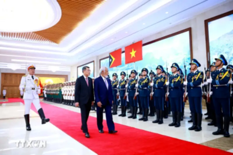 Thủ tướng Lê Minh Hùng đón và hội đàm với Thủ tướng Timor Leste Kay Rala Xanana Gusmão
