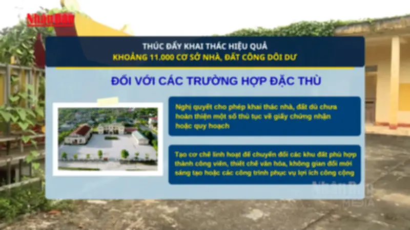 Thúc đẩy khai thác hiệu quả khoảng 11.000 cơ sở nhà đất công dôi dư
