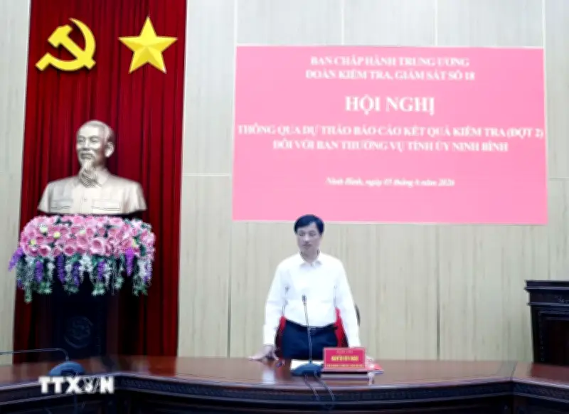 Thông qua dự thảo báo cáo kiểm tra đợt 2 đối với Ban Thường vụ Tỉnh ủy Ninh Bình