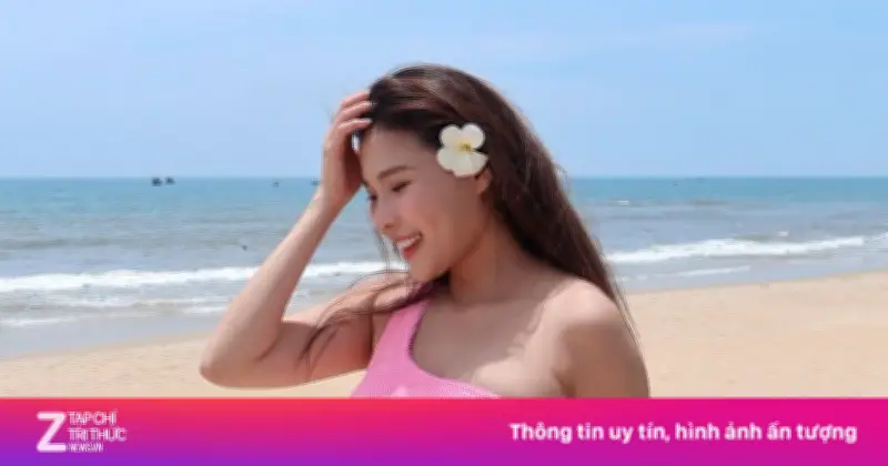 Thúy Diễm mang thai tháng thứ 5, tăng 8 kg, được chồng đưa đi nghỉ dưỡng