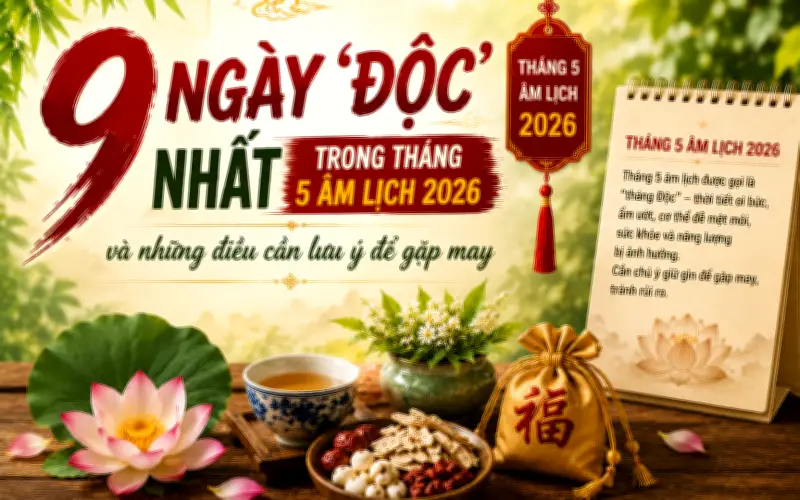 Tại sao tháng 5 âm lịch được gọi là tháng độc? 9 ngày cần chú ý nhất
