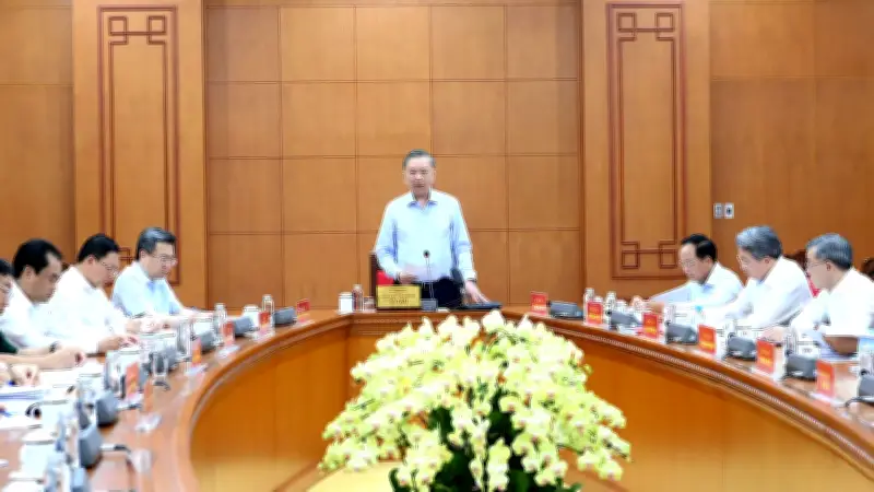 Tổng Bí thư, Chủ tịch nước Tô Lâm chủ trì cuộc làm việc tại Trụ sở Trung ương Đảng