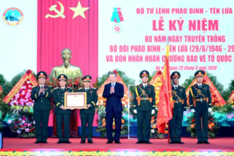 Tổng Bí thư Tô Lâm dự Lễ kỷ niệm 80 năm ngày truyền thống Pháo binh-Tên lửa