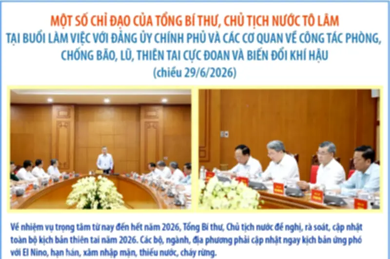 Tổng Bí thư Tô Lâm: Phòng chống thiên tai là điều kiện phát triển bền vững