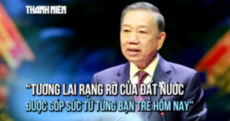 Tổng Bí thư Tô Lâm: Tương lai đất nước góp sức từ từng bạn trẻ