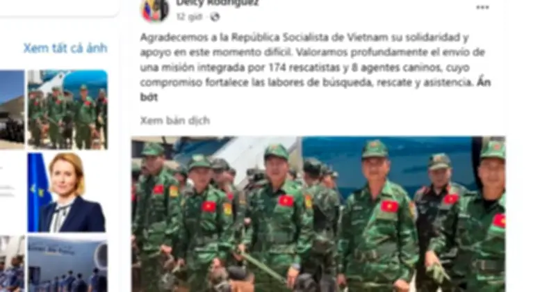 Tổng thống lâm thời Venezuela cảm ơn Việt Nam hỗ trợ cứu hộ động đất