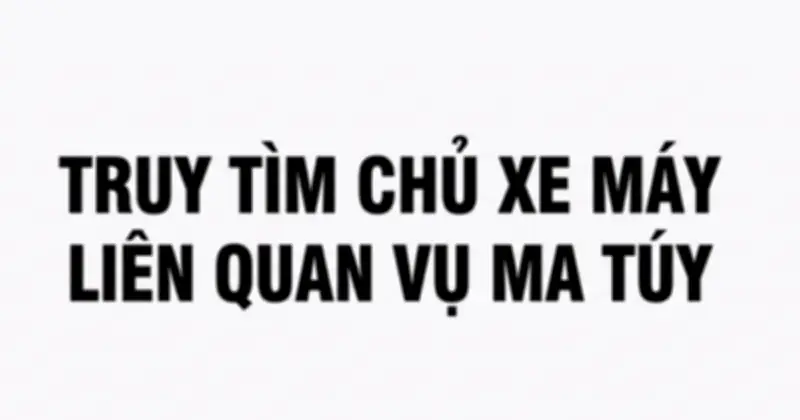 TP.HCM truy tìm chủ xe máy liên quan vụ tổ chức sử dụng ma túy