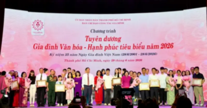 TP.HCM tuyên dương 104 gia đình văn hóa - hạnh phúc tiêu biểu năm 2026