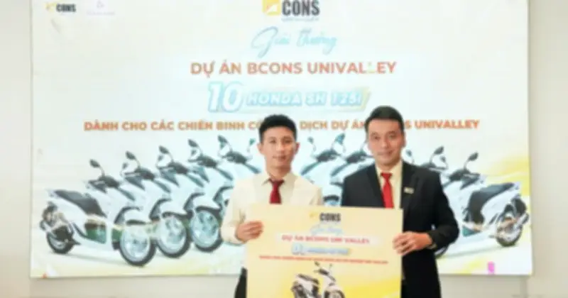 Trao 10 xe SH 125i cho đội ngũ kinh doanh xuất sắc dự án Bcons Uni Valley