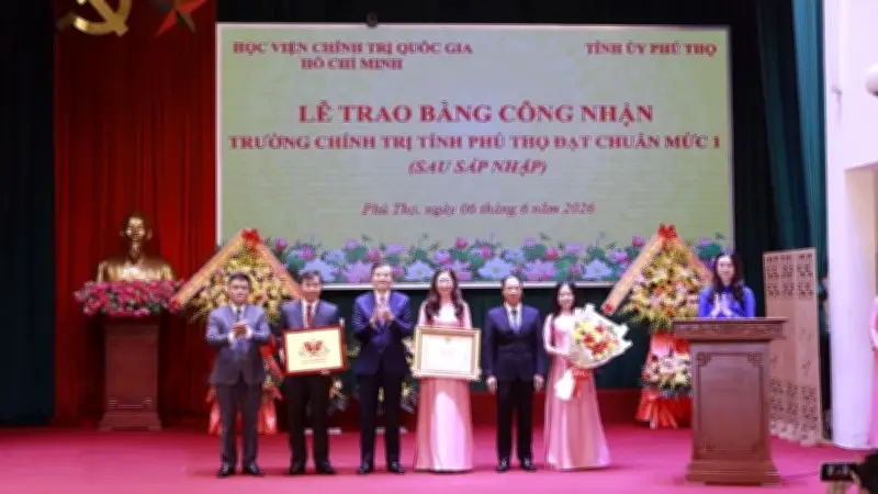 Trường Chính trị tỉnh Phú Thọ đạt chuẩn mức 1 sau sáp nhập
