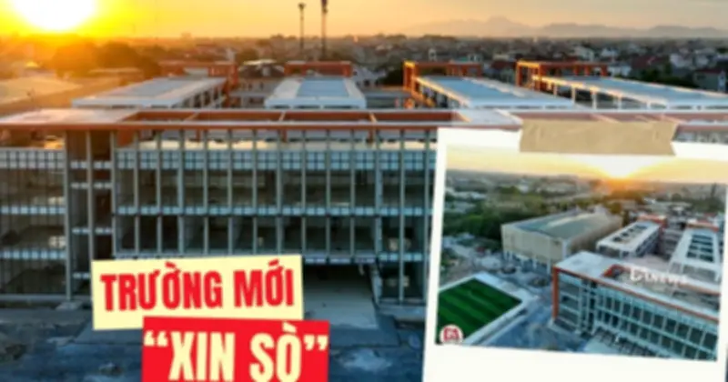 Trường THPT Việt Hùng hơn 200 tỷ đồng khánh thành ở Hà Nội, gây sốt mạng xã hội