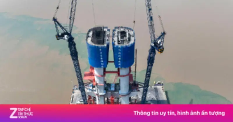 Trung Quốc hoàn thành tháp cầu Xihoumen cao 294 m, lập kỷ lục thế giới