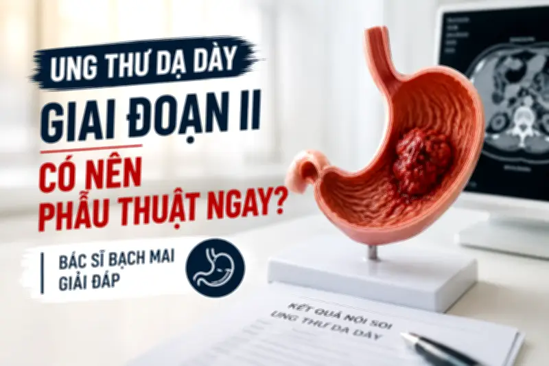 Ung thư dạ dày giai đoạn II: Phẫu thuật là ưu tiên hàng đầu
