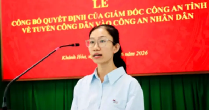 Vợ thiếu tá hy sinh khi làm nhiệm vụ được tuyển dụng vào ngành công an