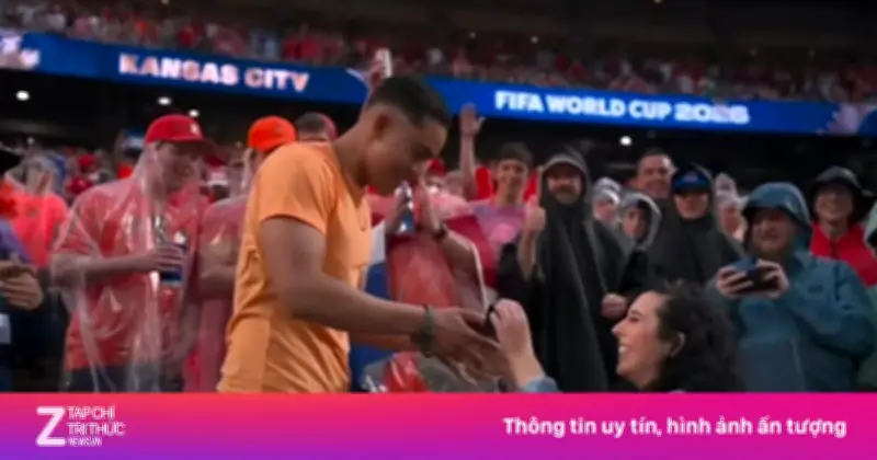 Video màn cầu hôn bất ngờ giữa khán đài World Cup khiến cả sân vỡ òa