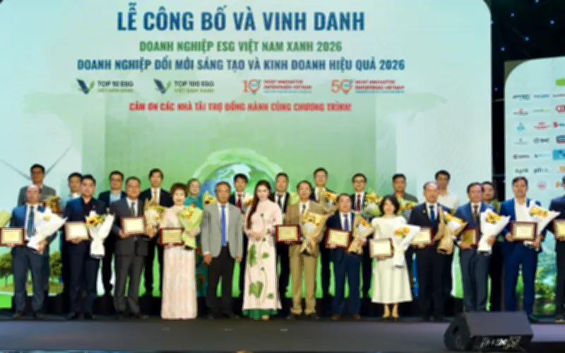 Vietnam Airlines lọt Top 10 Doanh nghiệp ESG Xanh 2026 ngành Logistics