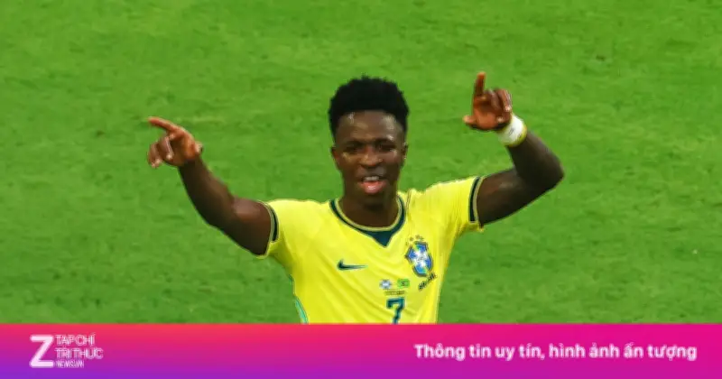 Vinicius gia nhập nhóm huyền thoại Brazil ghi bàn mọi trận vòng bảng World Cup
