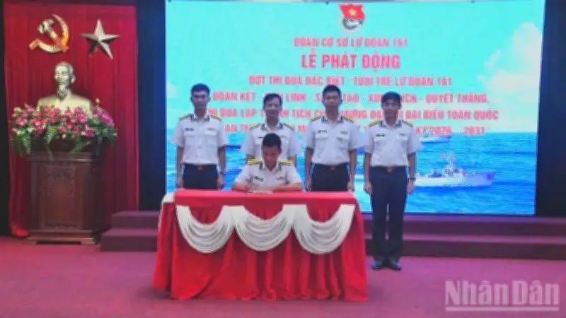 Vùng 3 Hải quân phát động đợt thi đua cao điểm chào mừng Đại hội Đoàn XIII
