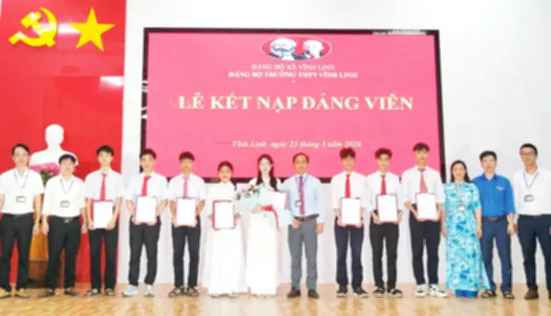 Vĩnh Linh đẩy mạnh phát triển đảng viên từ học sinh, ươm mầm hạt giống đỏ