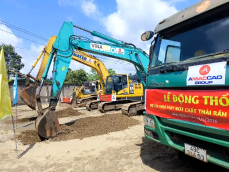 Vĩnh Long khởi công nhà máy đốt rác phát điện 650 tấn/ngày