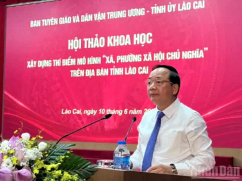 Xây dựng Lào Cai thành trung tâm kết nối quốc tế, phát triển xanh, hài hòa, bản sắc, hạnh phúc