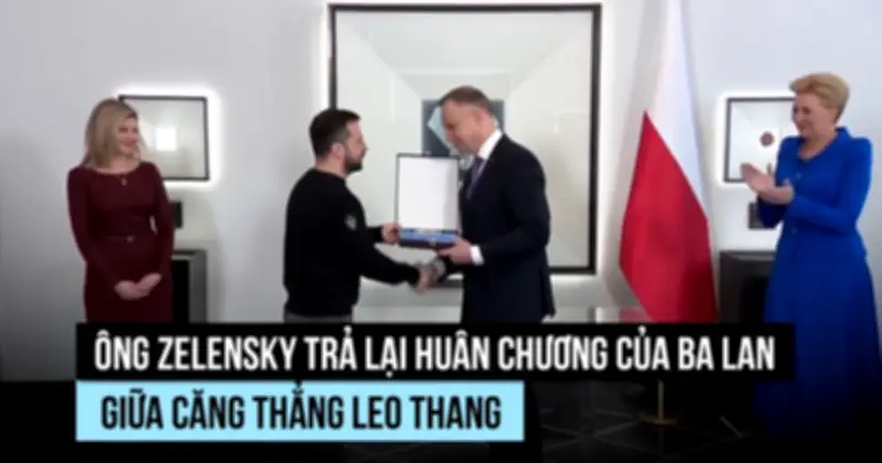 Zelensky trả lại huân chương cao quý cho Ba Lan sau tranh chấp lịch sử