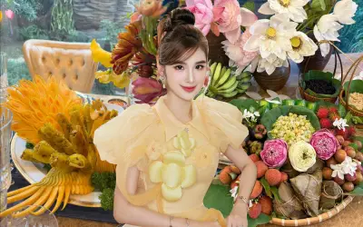 Choáng ngợp loạt mâm tiệc của mỹ nhân The Face mùa đầu: Ngọc Loan đặc biệt mâm cúng Tết Đoan Ngọ