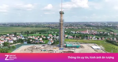 Cất nóc tháp không lưu cao 127 m tại sân bay Gia Bình